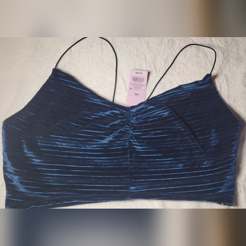Velvet crop top
